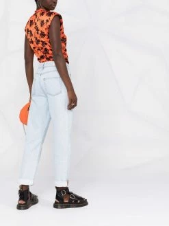 Maje high-waisted straight leg jeans