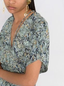 Maje elasticated-waist midi dress