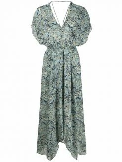 Maje elasticated-waist midi dress