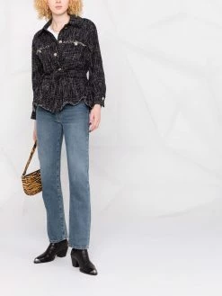 Maje tweed belted blazer