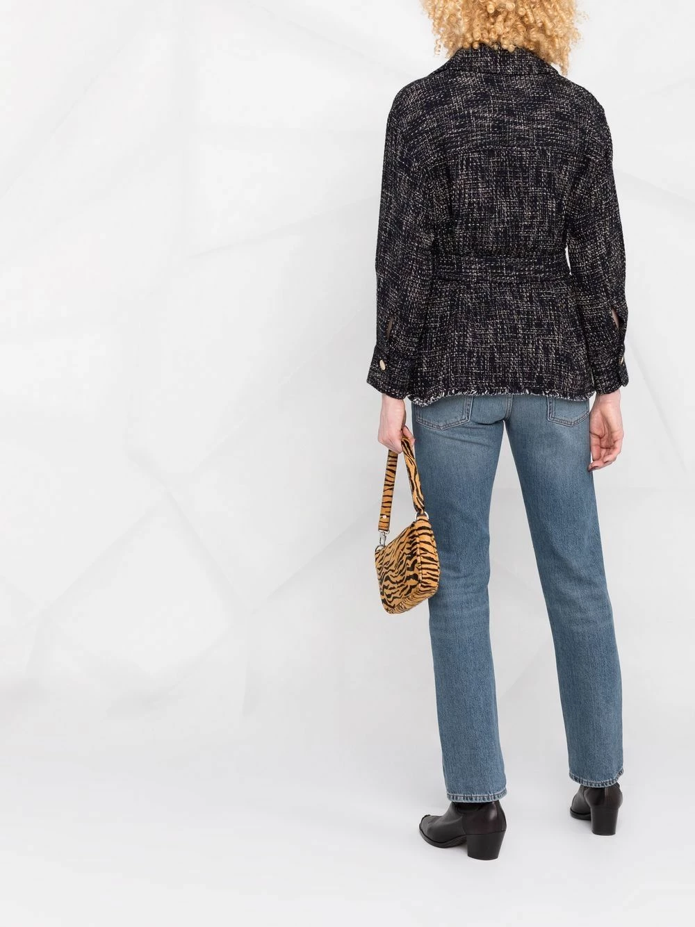 Maje Tweed belted blazer blazers of women 8 Maje tweed belted blazer