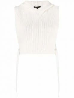 Maje side-tied knit top