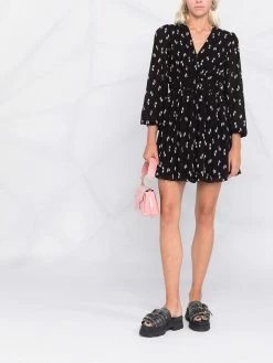 Maje embroidered shift dress