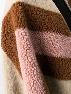 Maje chevron-print poncho