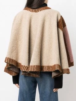 Maje chevron-print poncho