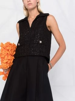 Maje sleeveless knit top