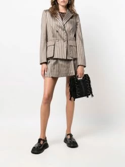 Maje fringed M suede bag