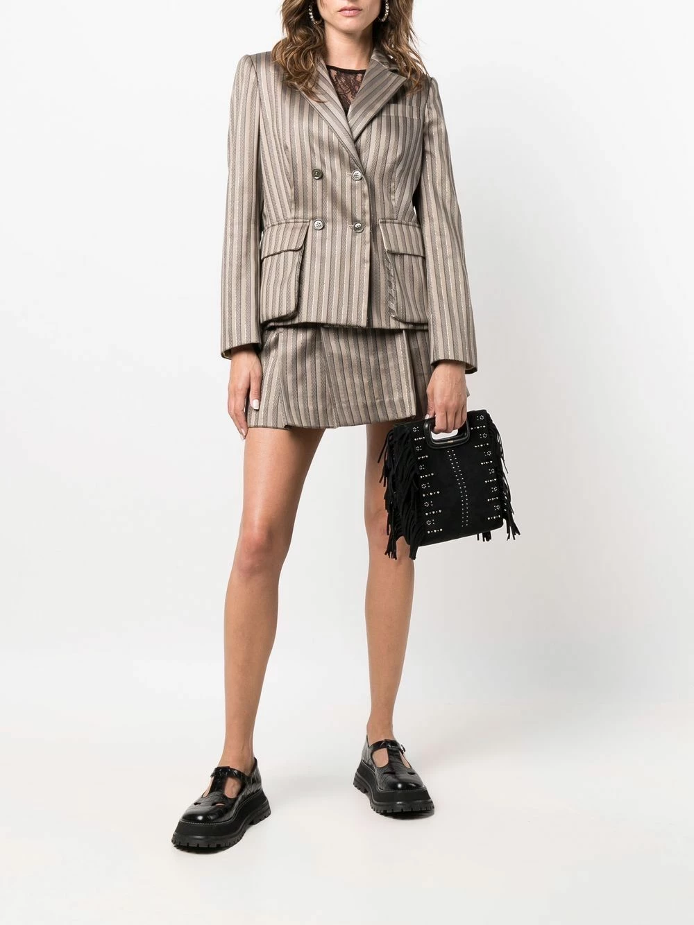 Maje Fringed M suede bag tote bags of women 4 Maje fringed M suede bag