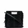 Maje fringed M suede bag