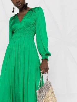 Maje V-neck long-sleeve dress