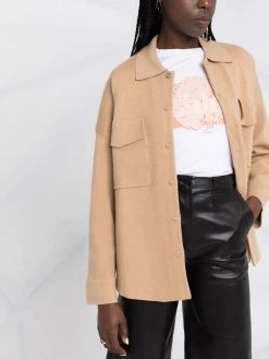 Maje knitted shirt jacket