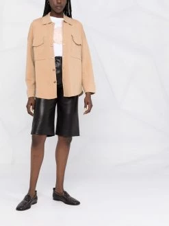 Maje knitted shirt jacket