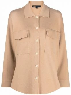 Maje knitted shirt jacket
