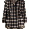 Maje hooded checked coat