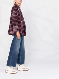 Maje Check print single breasted blazer blazers of women 13 Maje check-print single-breasted blazer