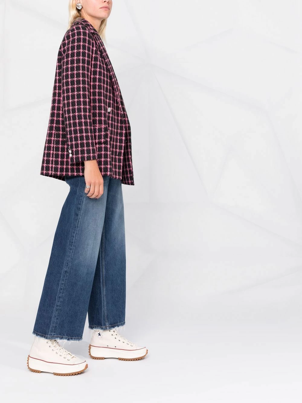 Maje Check print single breasted blazer blazers of women 8 Maje check-print single-breasted blazer