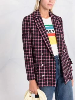 Maje Check print single breasted blazer blazers of women 12 Maje check-print single-breasted blazer