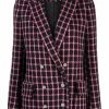 Maje check-print single-breasted blazer