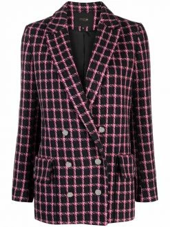 Maje check-print single-breasted blazer