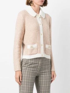 Maje two-tone knitted cardigan
