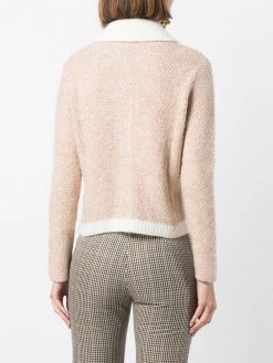 Maje two-tone knitted cardigan
