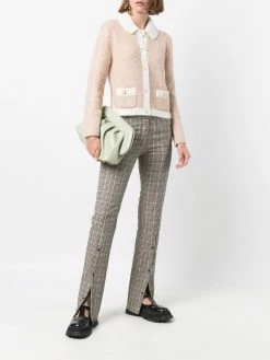 Maje two-tone knitted cardigan