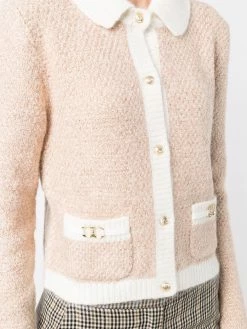 Maje two-tone knitted cardigan