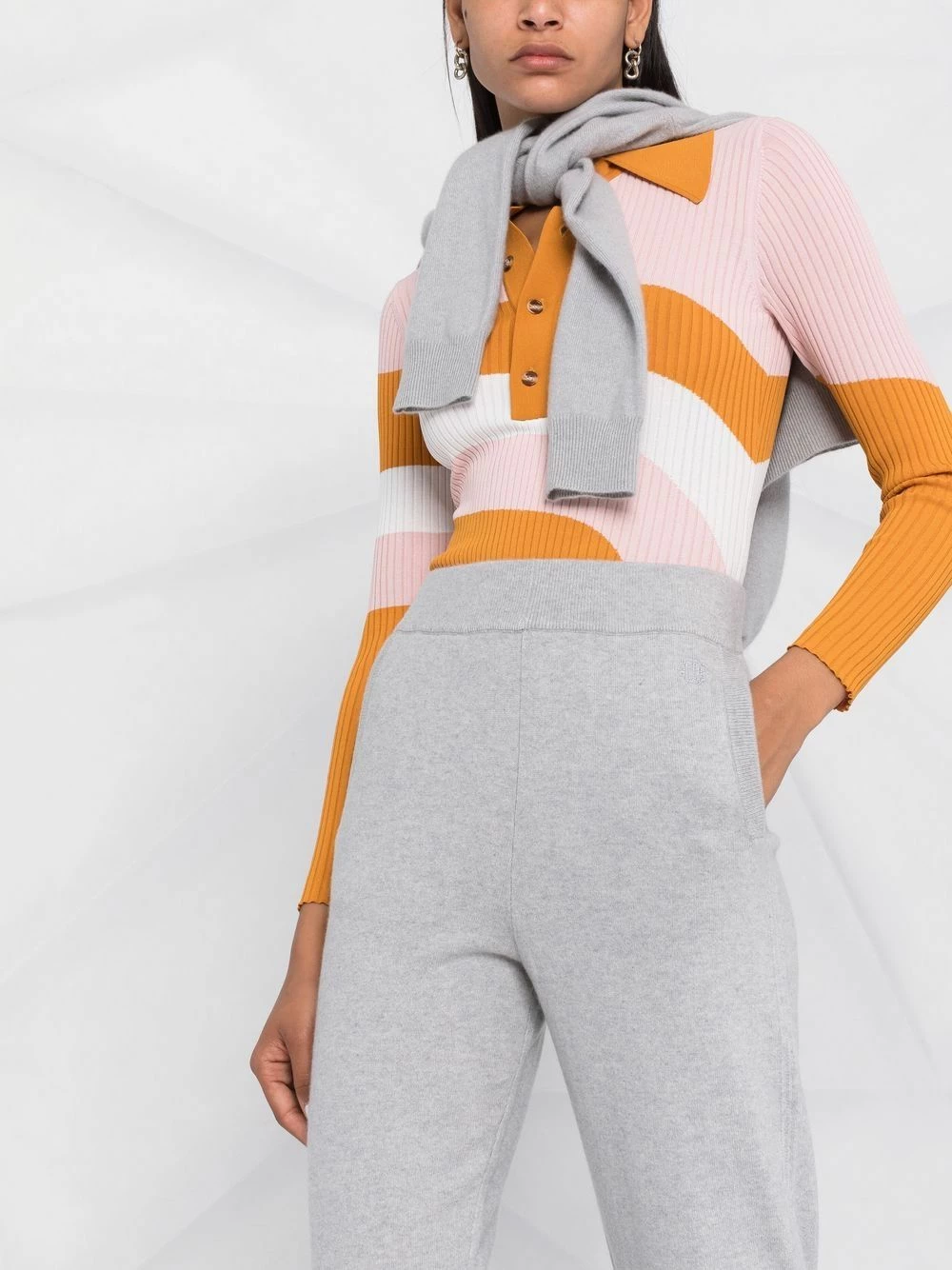 Maje Elasticated waist trousers knitted leggings of women 5 Maje elasticated-waist trousers