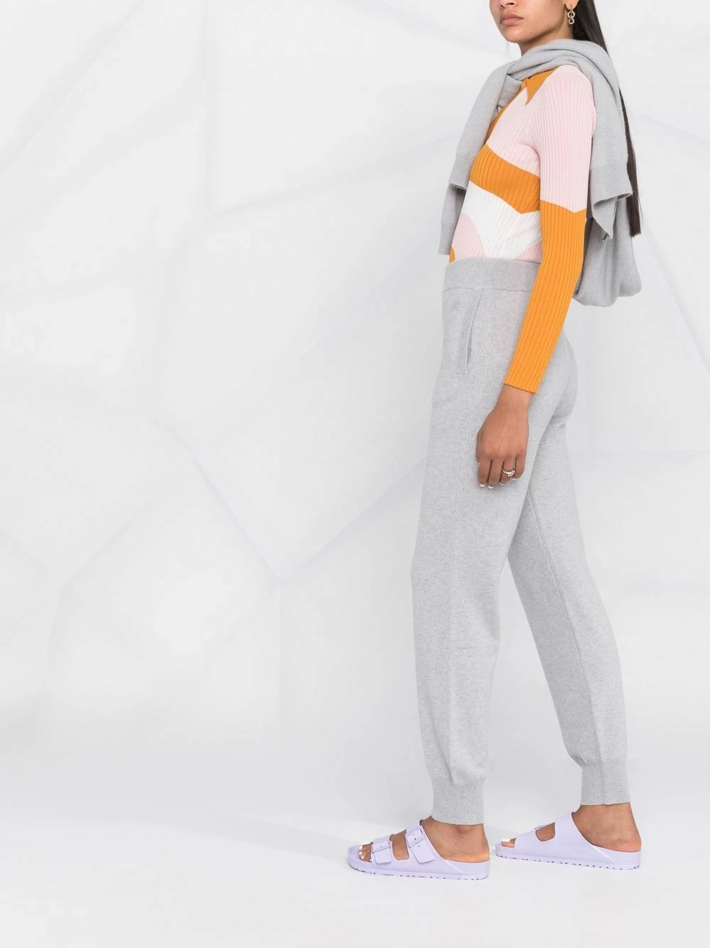 Maje Elasticated waist trousers knitted leggings of women 8 Maje elasticated-waist trousers