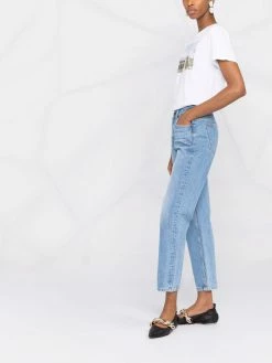 Maje mid-rise straight-leg jeans