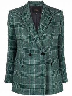 Maje check print blazer jacket