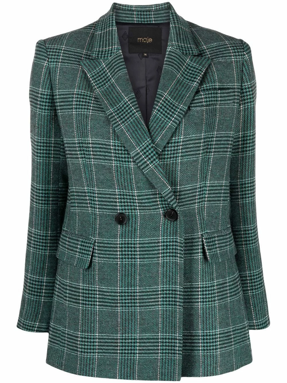 Maje Check print blazer jacket blazers of women 3 Maje check print blazer jacket