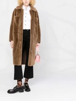Maje reversible fur coat