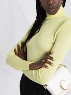 Maje marl high neck knitted top