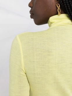 Maje marl high neck knitted top