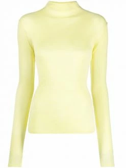 Maje marl high neck knitted top
