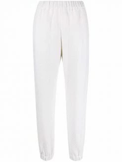 Maje Piolette textured tapered trousers
