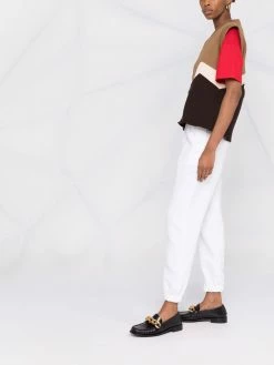 Maje Piolette textured tapered trousers