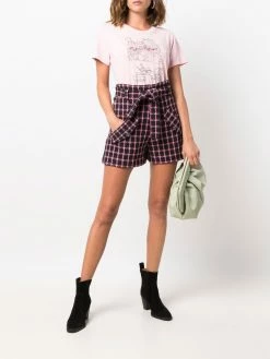 Maje Check high rise shorts short shorts of women 8 Maje check high-rise shorts