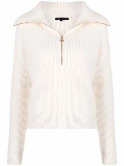 Maje half-zip wool jumper