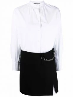 Maje two-tone layered shirtdress