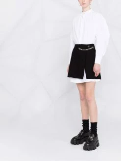 Maje two-tone layered shirtdress