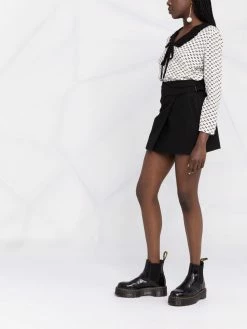 Maje bow-print blouse