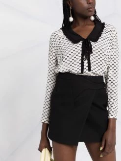 Maje bow-print blouse