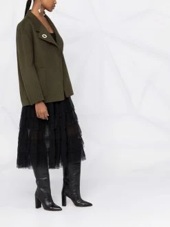 Maje layered tulle midi skirt