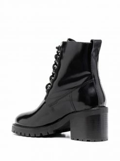 Maje lace-up heeled leather boots