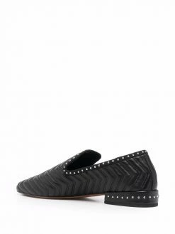 Maje quilted leather loafers