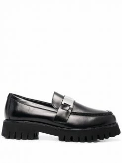Maje platform goatskin loafers