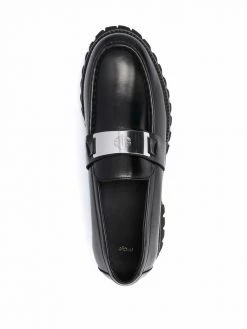 Maje platform goatskin loafers