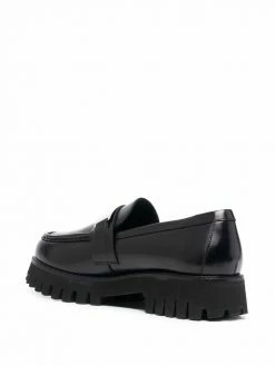 Maje platform goatskin loafers